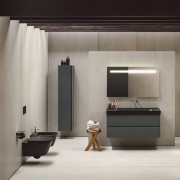 Meda abattant wc déclips frein de chute charn acier inoxyd noir mat 445x365x50 - LAUFEN H8911137160001 