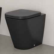 Meda abattant wc déclips frein de chute charn acier inoxyd noir mat 445x365x50 - LAUFEN H8911137160001 