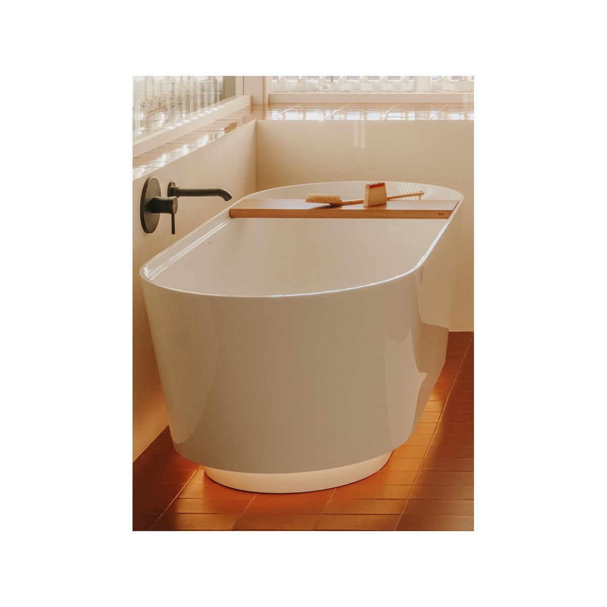 Tura baign îlot stonex vid clic-clac t-plein tablette éclairage led 170x75 blc - ROCA A248672000 