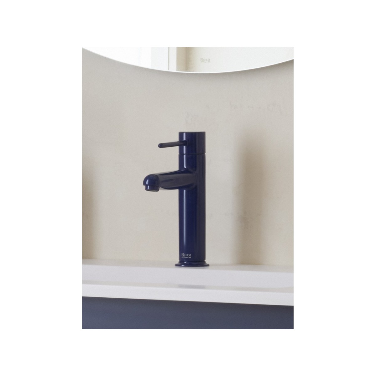 Nu mitigeur lavabo "s" corps lisse poignée fine bleu cobalt - ROCA A5A323FP00 