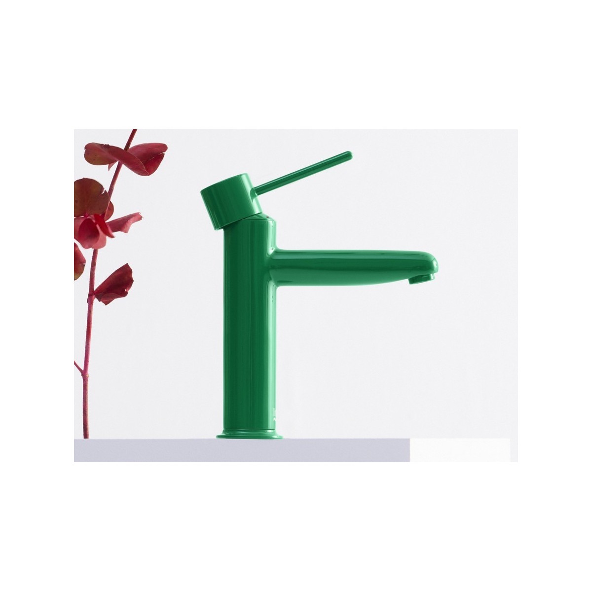 Nu mitigeur lavabo "s" corps lisse poignée fine vert menthe - ROCA A5A323FP20 