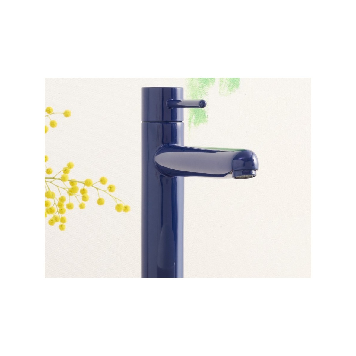 Nu mitigeur lavabo "xl" corps lisse lavabo poignée fine bleu cobalt - ROCA A5A343FP00 
