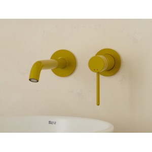 Nu mitigeur lavabo à encastrer avec poignée fine jaune miel - ROCA A5A353FP10 