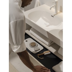 Ona mitigeur de lavabo mezzo corps lisse avec vidage clic-clac blanc mat - ROCA A5A3C9EB00 