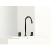 Nu mélangeur pour lavabo "l" 3 tr corps lisse poignées cannelées. titanium black - ROCA A5A3E3FCN0 