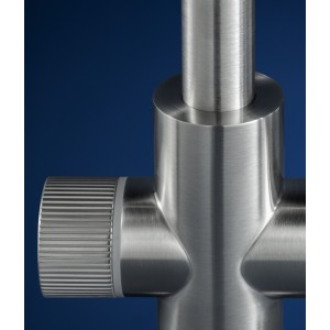 Aquafy mitigeur évier à bec tube à double sortie acier inox - ROCA A5A8D3GSM0 