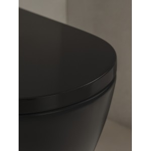 Meridian abattant frein de chute pour bidet en acier inoxydable noir mat - ROCA A806F92081 