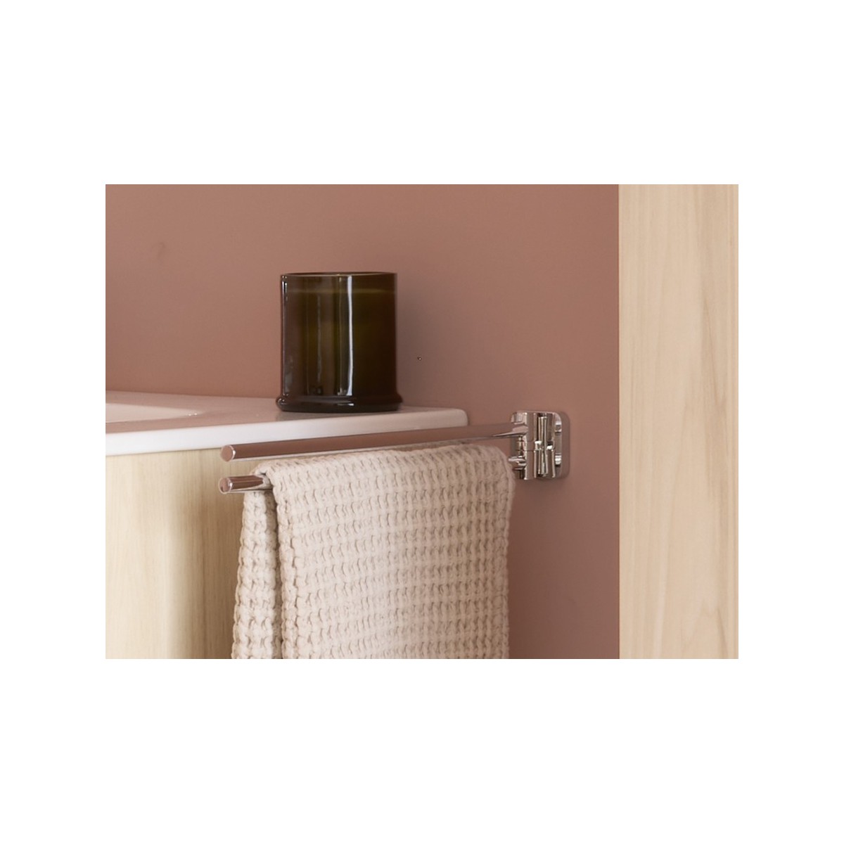 Victoria square porte-serviettes double rotatif chromé - ROCA A817885C00 