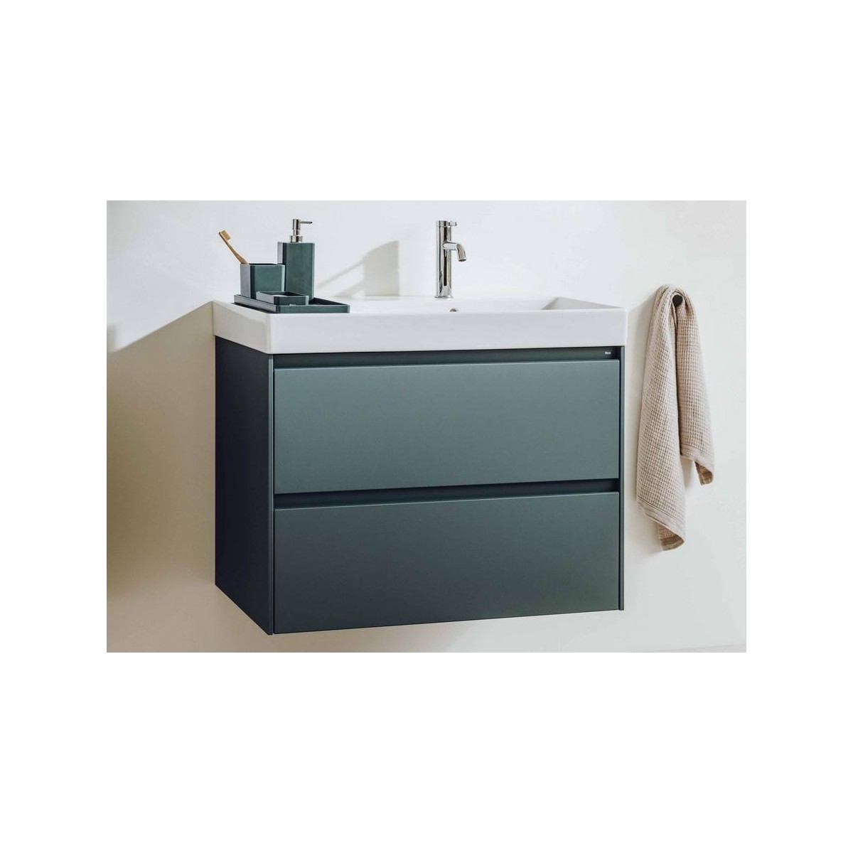 Ona Unik 2 Tiroirs 800Mm Droite Gris Mat-Roca A851690510 