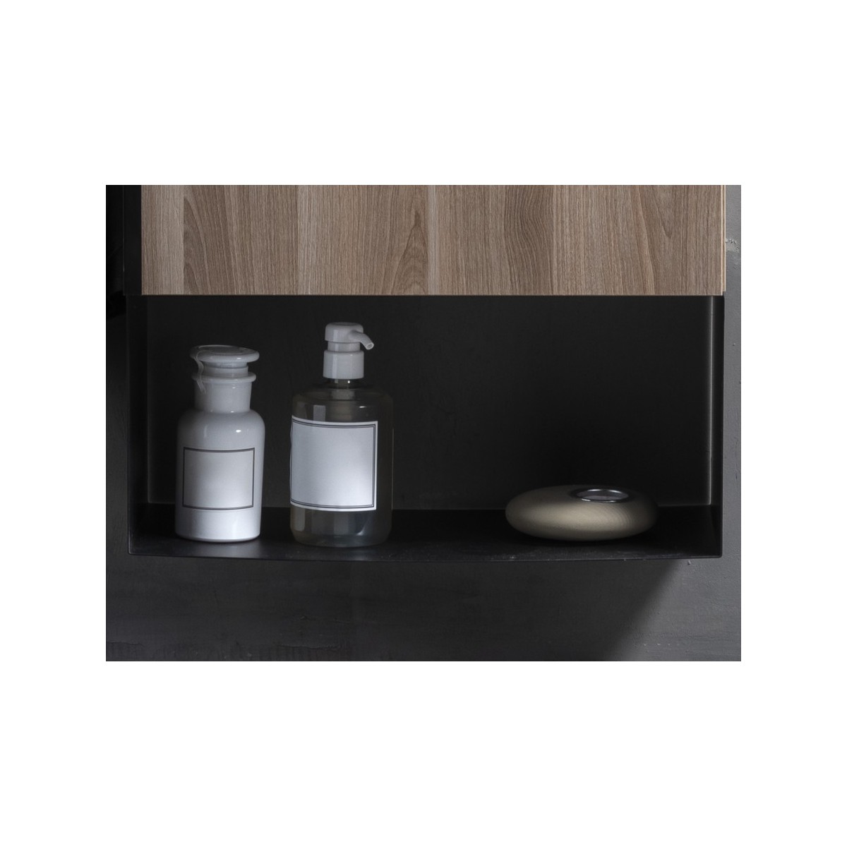 Mini pro unik 1 porte (meuble+lavabo) 450 mm chêne moyen - ROCA A852008549 