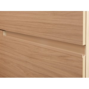 Victoria-n unik (meuble+lavabo) 3 tiroirs droite 600 mm frêne clair - ROCA A852100541 