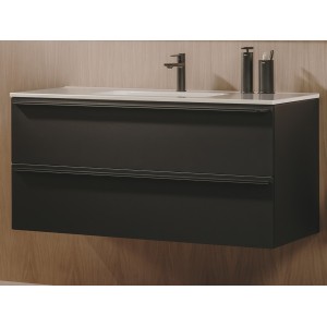 Volia unik meuble 2 tiroirs onyx mat et lavabo en céramique onyx mat 1200 mm - ROCA A852542531 