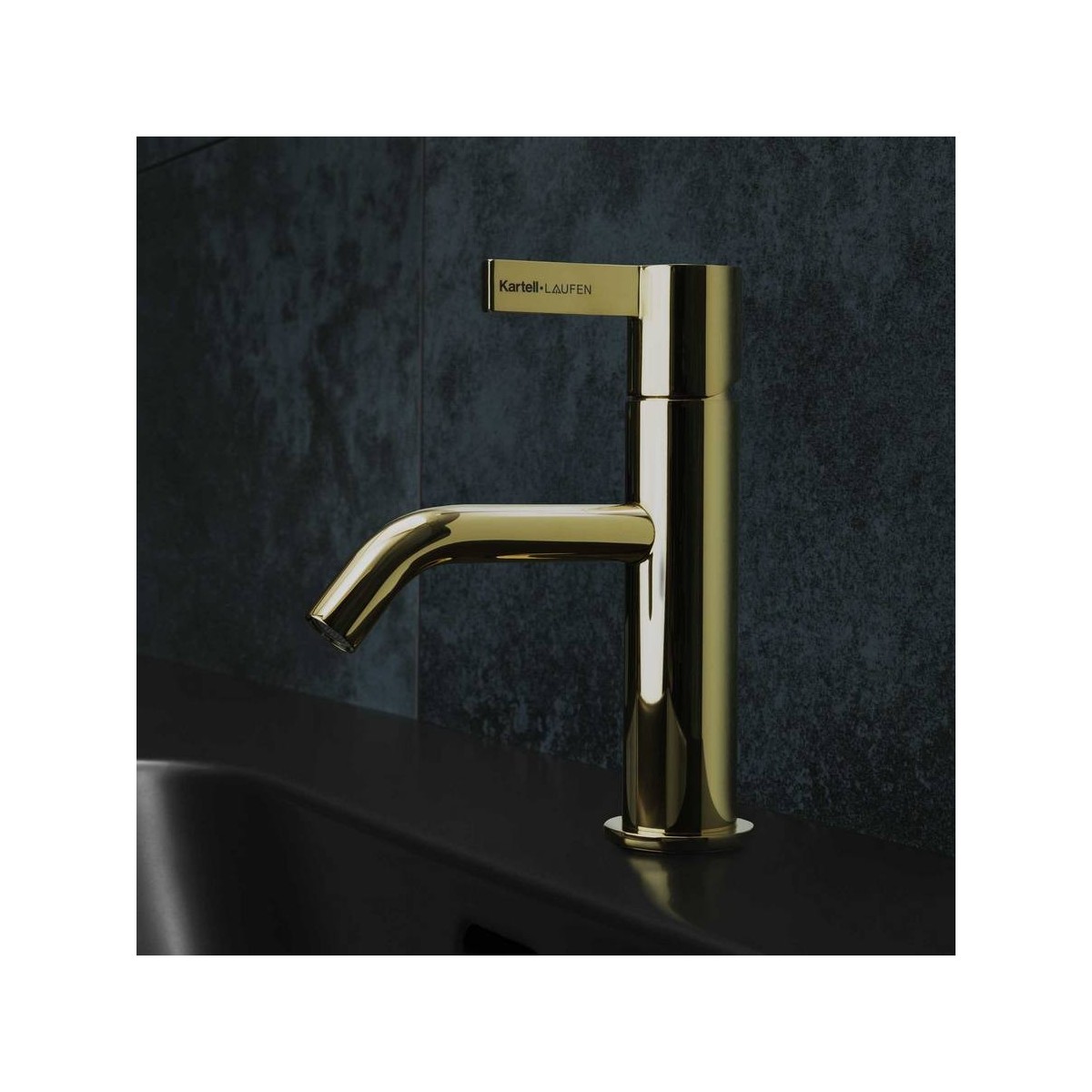 Kartell • laufen mitigeur de lavabo bec fixe 135 mm sans vidage pvd doré - LAUFEN H3113310011201 