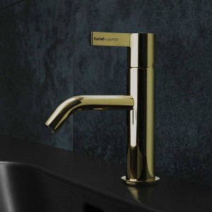 Kartell • laufen mitigeur de lavabo bec fixe 135 mm sans vidage pvd doré - LAUFEN H3113310011201 