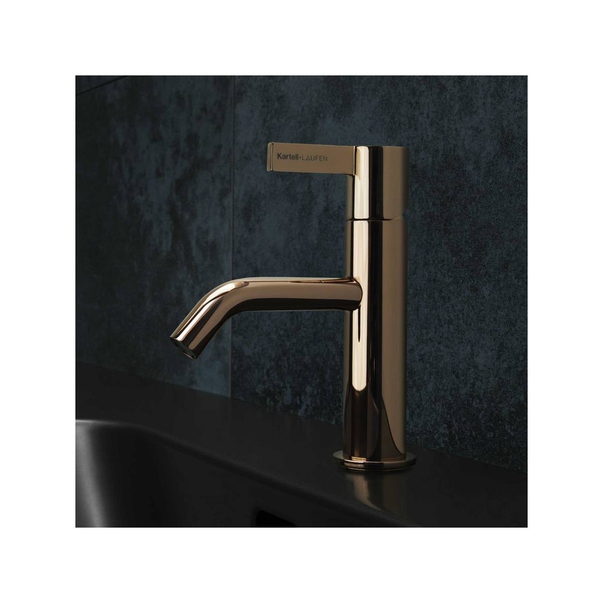 Kartell laufen mitigeur de lavabo bec fixe 115mm sans vidage pvd or rose - LAUFEN H3113310821001 