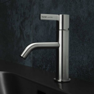Kartell laufen mitigeur de lavabo bec fixe 115mm sans vidage inox brossé - LAUFEN H3113310901001 