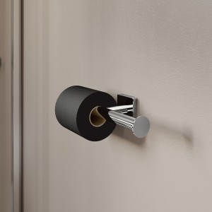 Niara s porte-papier toilette double sans couvercle chromé 245x82x58 mm - LAUFEN H3840720040011 