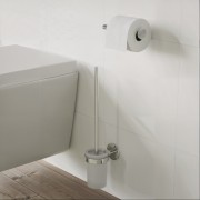 Cana porte-balayette à coller verre et chromé chromé 76x110x383 mm - LAUFEN H3841310040001 