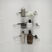 Cana porte-savon grille d'angle 26x26 cm à coller chromé chromé 250x257x83 mm - LAUFEN H3851310040021 