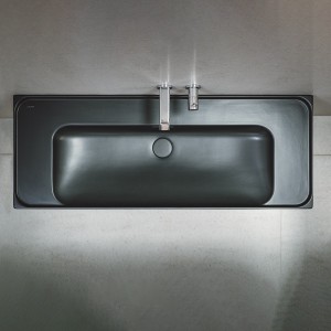Meda lavabo mural ou à poser sur meuble blanc lcc 1200x460x80 mm - LAUFEN H8141114001091 