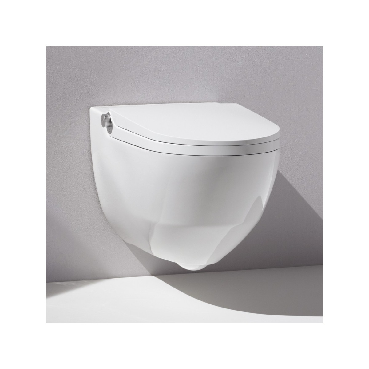 Riva wc lavant avec abattant céramique blanc lcc, bouton gold pâle mat - LAUFEN H8206914020001 