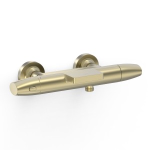 Robinet thermostatique mural pour baignoire et douche Over-wall Cava doré  - TRES 19017413CA 