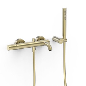 Mitigeur mural pour baignoire et douche Study Cava doré  - TRES 26117001CA 
