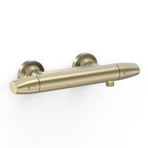 Robinet thermostatique mural pour douche Over-wall Cava doré  - TRES 19016403CA 