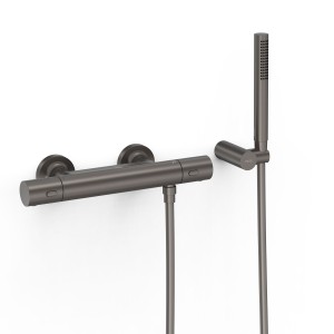 Robinet thermostatique mural pour douche Over-wall Graphite  - TRES 19016429GR 