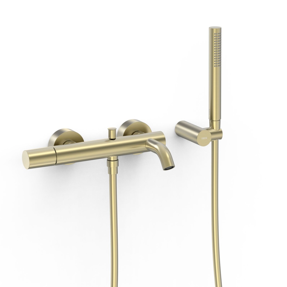 Mitigeur mural pour baignoire et douche Study Cava doré  - TRES 26117001CA 