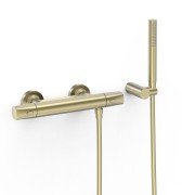 Robinet thermostatique mural pour douche Over-wall Cava doré  - TRES 19016449CA 