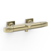 Robinet thermostatique mural pour baignoire et douche Over-wall Cava doré  - TRES 19017405CA 