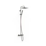 Ensemble de robinet thermostatique mural 3 voies pour baignoire et douche Over-wall Graphite  - TRES 19031205GR 