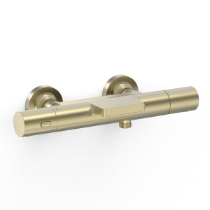 Robinet thermostatique mural pour baignoire et douche Over-wall Cava doré  - TRES 19017412CA 