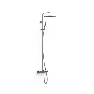 Ensemble de robinet thermostatique mural 3 voies pour baignoire et douche Over-wall Graphite  - TRES 19031212GR 