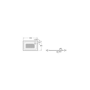 receveur Blues Xl 120X80 A/Fad Blanc - ROCA A2B2569007 