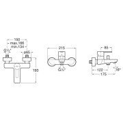 Targa bd mural avec inverseur auto ss flexible ni douchette pvd acier inoxydable - ROCA A5A025FSM0 