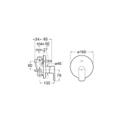 Cala mitigeur bain douche à encastrer 2 voies blanc mat - ROCA A5A066EB00 