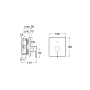 Insignia Bd A Encastrer 2 Voies Sur Rocabox Rose Gold - ROCA A5A0B3ARG0 