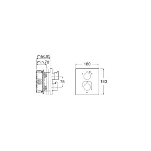 Insignia Mit Bd Encas 2Voies Pour Rbox Titanium Black Brossé-Roca A5A0C3Anm0 