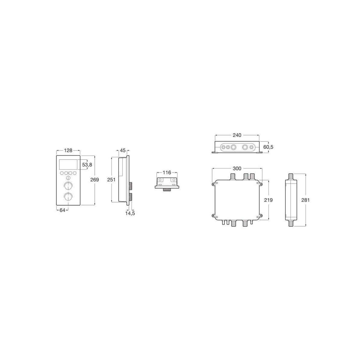 Panneau de contrôle Smart Shower - ROCA A5A104AC00 