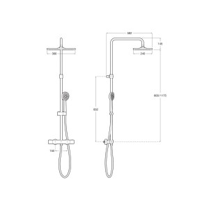 Even-T Square Colonne De Douche - ROCA A5A202EC00 