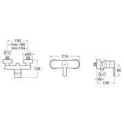 Targa mitigeur de douche mural sans flexible ni douchette graphite brossé - ROCA A5A215FGM0 
