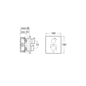 Insignia mitigeur D Encas Pour Rbox Titanium Black - ROCA A5A2C3ACN0 