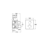 T-2000 Mit. Thermostatique A Encastrer 1 Voie - A5A2C88C00 ROCA 