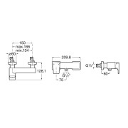 L90 Mit. Douche Mural Sans Access - A5A2D01C00 ROCA 