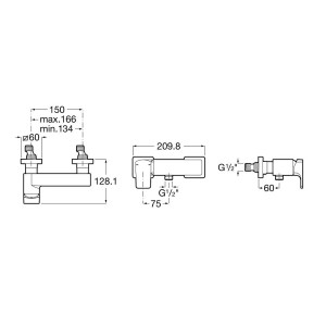 L90 Mit. Douche Mural Sans Access - A5A2D01C00 ROCA 