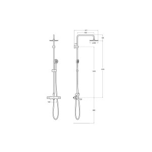 Colonne thermostatique pour bain-douche Victoria-T Roca A5A2H18C00 
