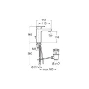 L90 Mitigeur Lavabo Avec Vid Auto Cold Start - A5A3E01C00 ROCA 