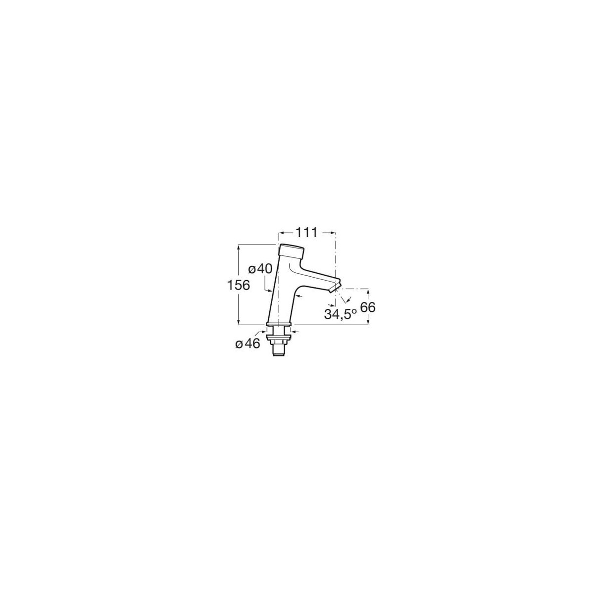 Fluent Mitigeur Temporise 5L/Min  - ROCA A5A4A24C00 